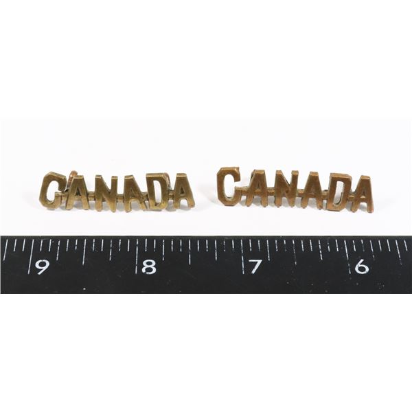 #767 WORLD WAR ONE CANADIAN SHOULDER TITLES