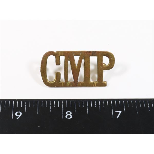 #768 WW1 CANADIAN MILITARY POLICE CMP BADGE