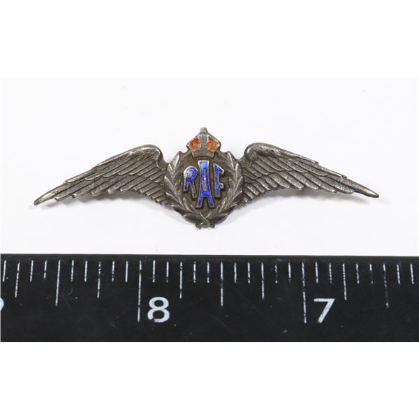 #780 STERLING SILVER WW2 ROYAL AIR FORCE WINGS