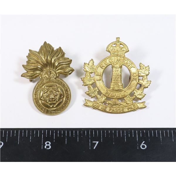 #781 WW2 CANADIAN CAP BADGE LOT INC FUSILIERS