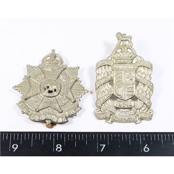 #783 WW2 BRITISH CAP BADGE LOT INC BORDER REG