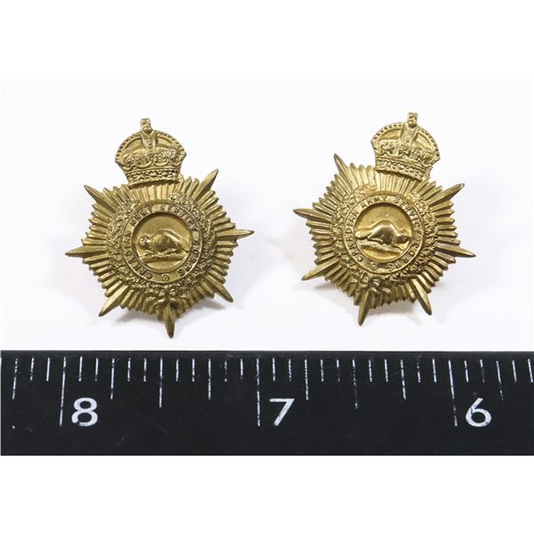 #786 CANADIAN ARMY SERVICE CORPS COLLAR BADGE SET