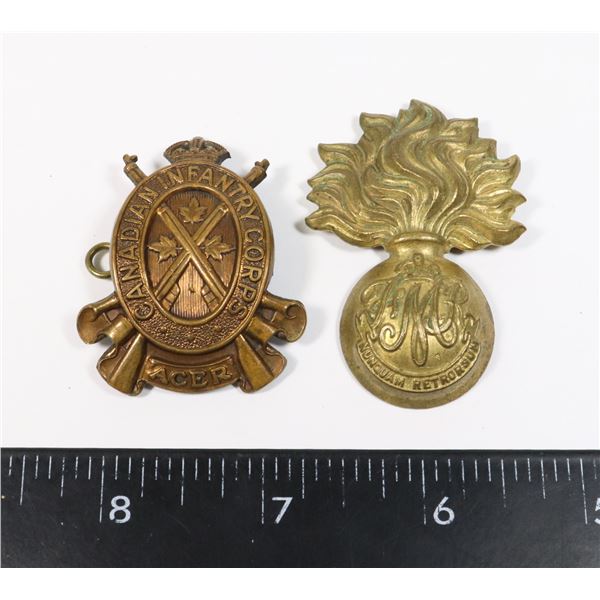 #787 WW2 CANADIAN INFANTRY CORPS CAP BADGE LOT
