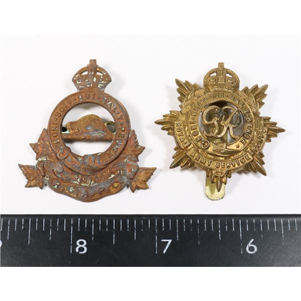 #788 WW2 CANADIAN BRITISH CAP BADGE LOT INC