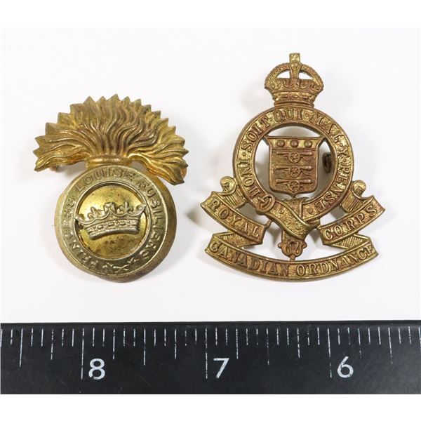 #789 WW2 CANADIAN CAP BADGE LOT INC RCOC