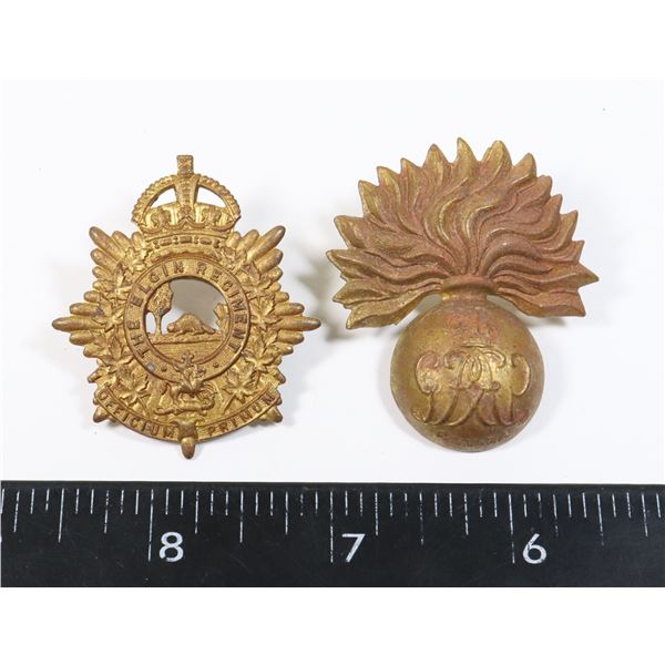 #790 WW2 CANADIAN CAP BADGE LOT INC ELGIN REG