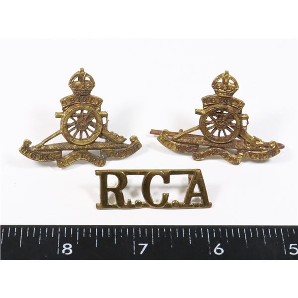 #796 WW2 ROYAL CANADIAN ARTILLERY BADGE SET