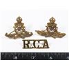 Image 1 : #796 WW2 ROYAL CANADIAN ARTILLERY BADGE SET