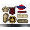 Image 1 : #800 WW2 CANADIAN LOT OF 8 CLOTH INSIGNIA INC HQ