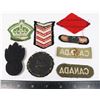 Image 2 : #800 WW2 CANADIAN LOT OF 8 CLOTH INSIGNIA INC HQ