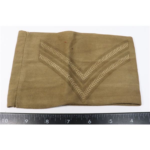 #801 WW2 BRITISH ARMBAND CORPORALS RANK INSIGNIA