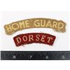 Image 1 : #802 WW2 BRITISH CLOTH TITLES HOME GUARD DORSET