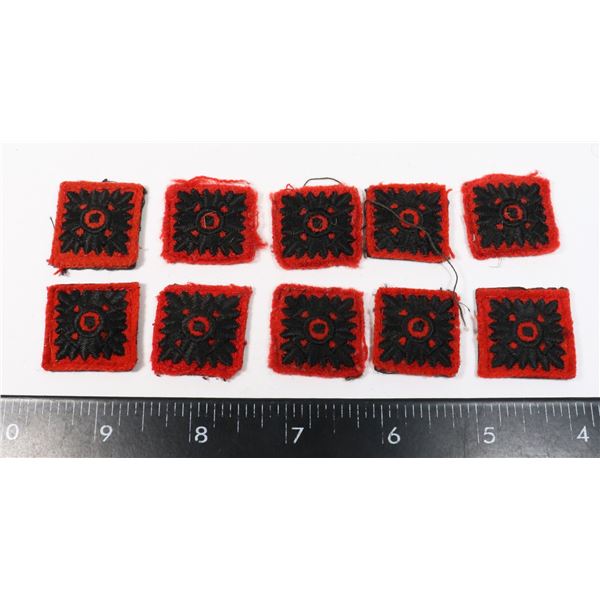 #805 WW2 BRITISH CANADIAN LOT OF 10 UNIFORM PIPS