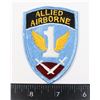 Image 1 : #818 MODERN FIRST ALLIED AIRBORNE ARMY PATCH