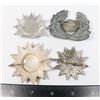 Image 2 : #824 GERMAN POLICE CAP BADGE INSIGNIA LOT OF 4