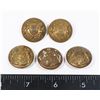 Image 1 : #832 WW1 WW2 LOT OF 5 GENERAL SERVICE BUTTONS