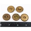 Image 2 : #832 WW1 WW2 LOT OF 5 GENERAL SERVICE BUTTONS