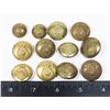 Image 1 : #836 WW2 CANADIAN MILITARY 12 BUTTON LOT