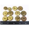 Image 2 : #836 WW2 CANADIAN MILITARY 12 BUTTON LOT