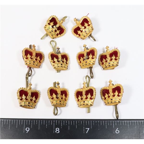 #838 LOT 10 QUEENS CROWN UNIFORM RANK INSIGNIA