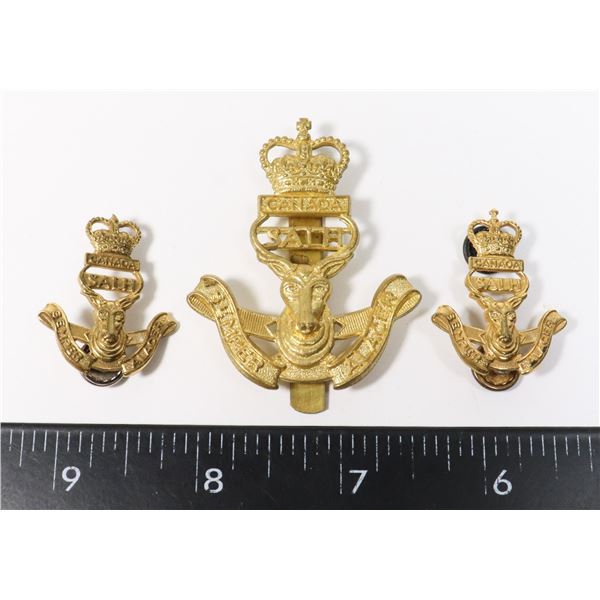 #843 SOUTH ALBERTA LIGHT HORSE CAP BADGE SET