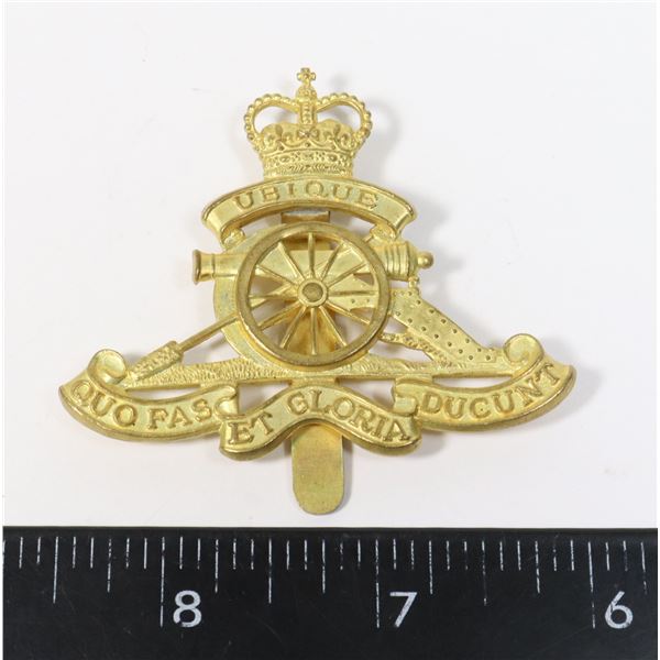 #856 COLD WAR ROYAL ARTILLERY BRITISH CAP BADGE