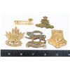 Image 1 : #866 MIXED LOT OF WORN CAP BADGES/INSIGNIA FOR
