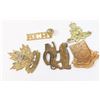 Image 2 : #866 MIXED LOT OF WORN CAP BADGES/INSIGNIA FOR