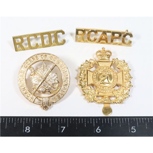 #867 LOT OF 4 INSIGNIA INCLUDING SHOULDER TITLES