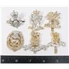 Image 1 : #868 LOT OF 6 BRITISH STAYBRITE TYPE CAP BADGES