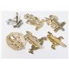 Image 2 : #868 LOT OF 6 BRITISH STAYBRITE TYPE CAP BADGES