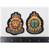 Image 1 : #882 LOT OF 2 CANADIAN MILITARY CLOTH CAP BADGES