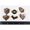 Image 1 : #917 1982 RCMP METAL RANK BADGES COMPLETE SET