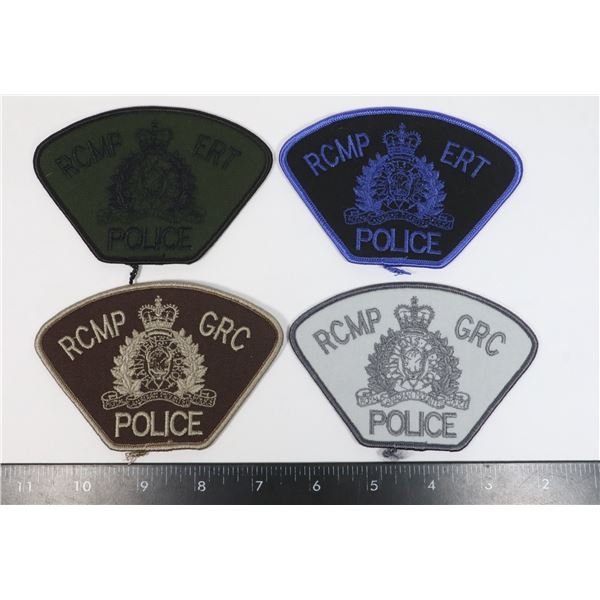 #919 4 RCMP ERT POLICE SHOULDER PATCHES VARIANTS