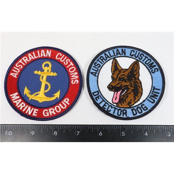 #926 AUSTRALIAN CUSTOMS PATCH LOT K-9 DETECTOR