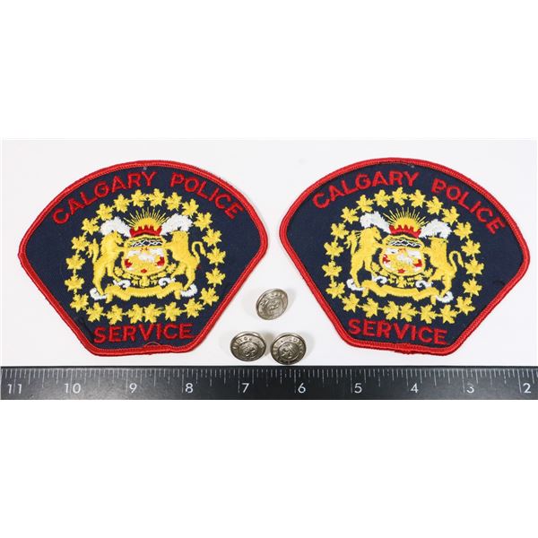#927 CALGARY POLICE PATCH AND BUTTON LOT