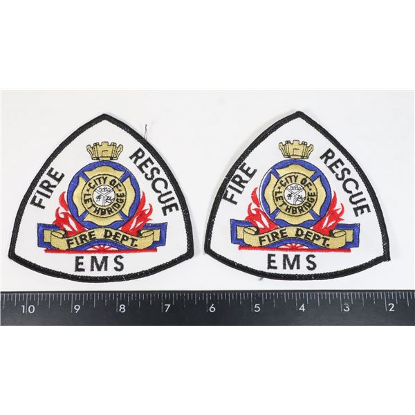 #933 CITY OF LETHBRIDGE FIRE RESCUE EMS PATCHES
