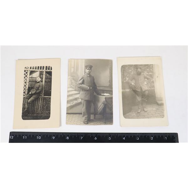 #941 WW1 IMPERIAL GERMAN PHOTO LOT OF 3 SIGNED