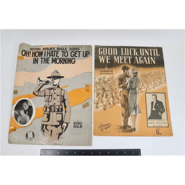 #943 WW1 AMERICAN + WW2 BRITISH SHEET MUSIC LOT