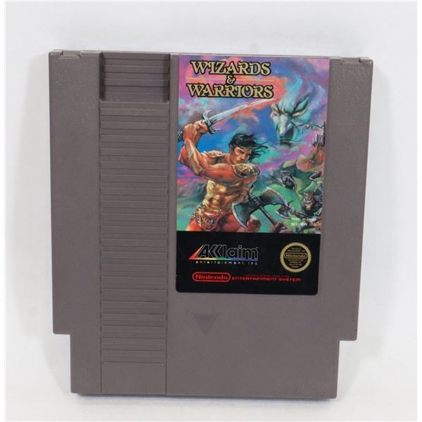 #960 NINTENDO NES GAME WIZARDS & WARRIORS WORKS