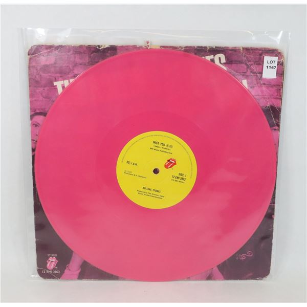 #1147 ROLLING STONES FAR AWAY EYES PINK VINYL