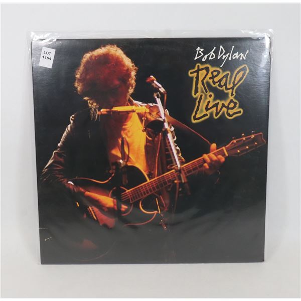 #1154 BOB DYLAN REAL LIVE VINYL RECORD 1984