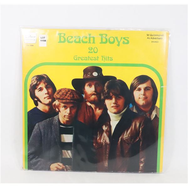 #1158 THE BEACH BOYS 20 GREATEST HITS VINYL RECORD