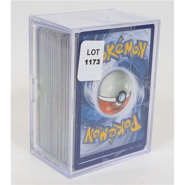 #1173 POKÉMON CARD LOT IN PLASTIC CASE
