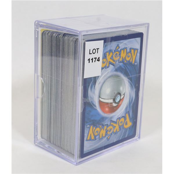 #1174 POKÉMON CARD LOT IN PLASTIC CASE