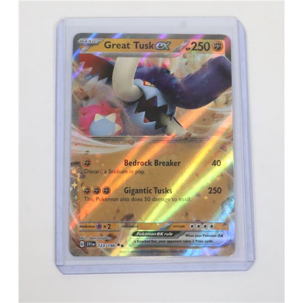 #1177 POKÉMON CARD GREAT TUSK EX 123/198 2023