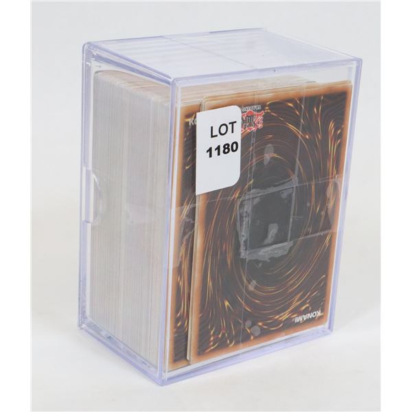#1180 YU-GI-OH! CARD LOT IN PLASTIC CASE