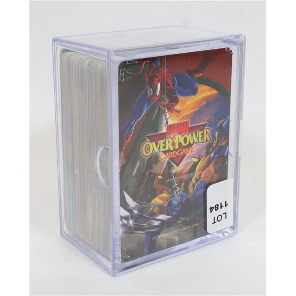 #1184 MARVEL OVERPOWER CARD GAME 1997 IN CASE