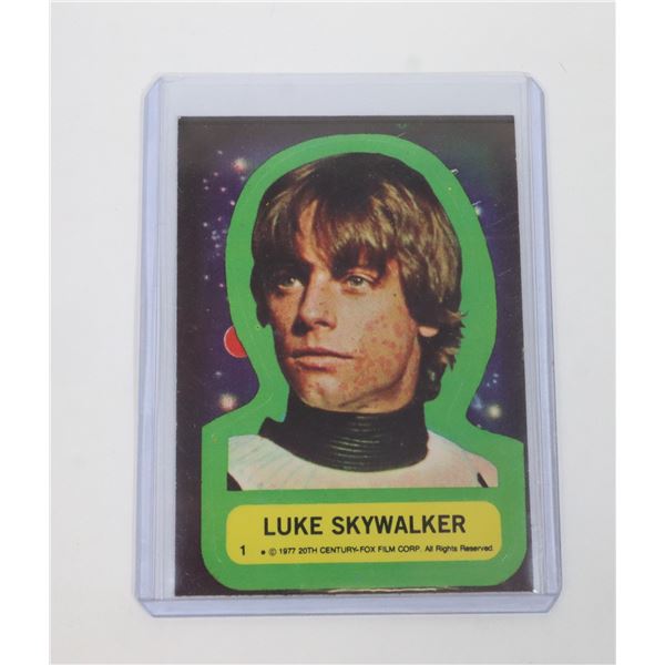 #1186 1977 STAR WARS TOPPS CARD STICKER #1 LUKE