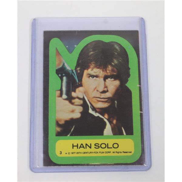 #1187 1977 STAR WARS TOPPS CARD HAN SOLO #3